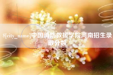 咸阳中国消防救援学院河南招生录取分数