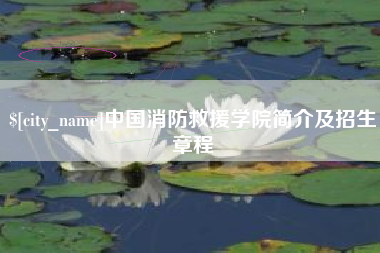 咸阳中国消防救援学院简介及招生章程