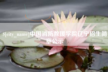 咸阳中国消防救援学院辽宁招生简章公示