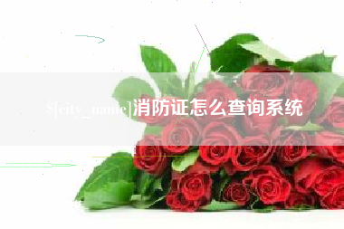 咸阳消防证怎么查询系统