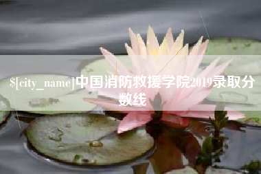 咸阳中国消防救援学院2019录取分数线