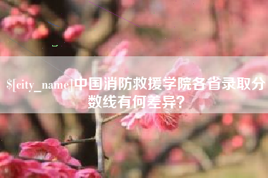 咸阳中国消防救援学院各省录取分数线有何差异？