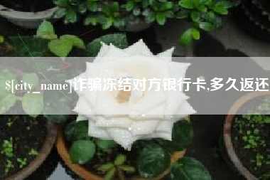 咸阳诈骗冻结对方银行卡,多久返还