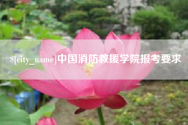 咸阳中国消防救援学院报考要求