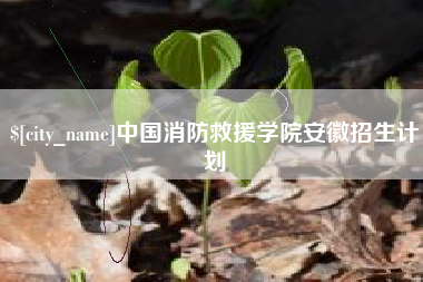 咸阳中国消防救援学院安徽招生计划