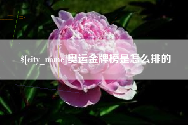 咸阳奥运金牌榜是怎么排的