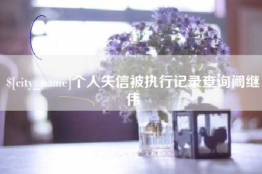 咸阳个人失信被执行记录查询阚继伟