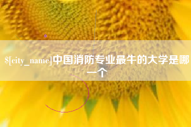 咸阳中国消防专业最牛的大学是哪一个