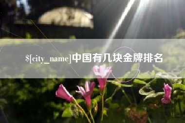咸阳中国有几块金牌排名