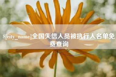 咸阳全国失信人员被执行人名单免费查询