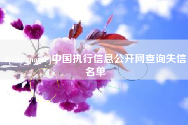 咸阳中国执行信息公开网查询失信名单