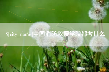 咸阳中国消防救援学院都考什么