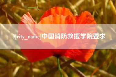 咸阳中国消防救援学院要求