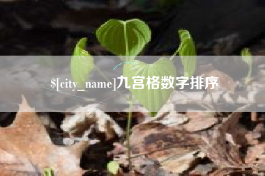 咸阳九宫格数字排序
