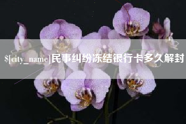 咸阳民事纠纷冻结银行卡多久解封