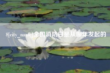 咸阳全国消防日是从哪年发起的