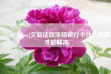 咸阳欠款法院冻结银行卡什么时候才能解冻