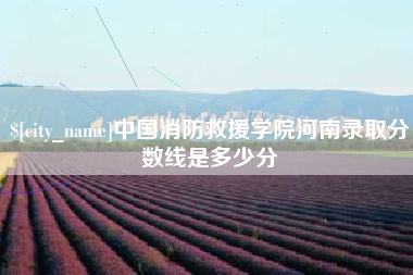 咸阳中国消防救援学院河南录取分数线是多少分