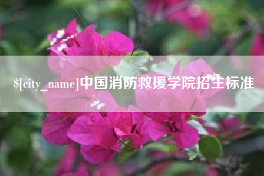 咸阳中国消防救援学院招生标准