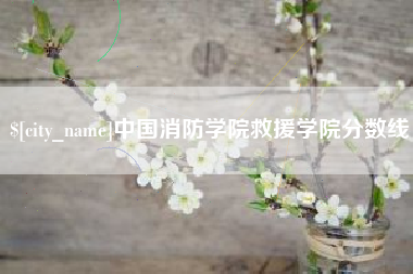 咸阳中国消防学院救援学院分数线